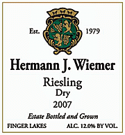 Hermann J. Wiemer - Riesling Dry Finger Lakes 2023 (750ml) (750ml)