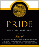 Pride - Merlot Napa Valley Mountain Vineyards 2016 (750ml)