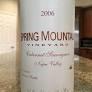 Spring Mountain Vineyard - Cabernet Sauvignon 2006 (750)